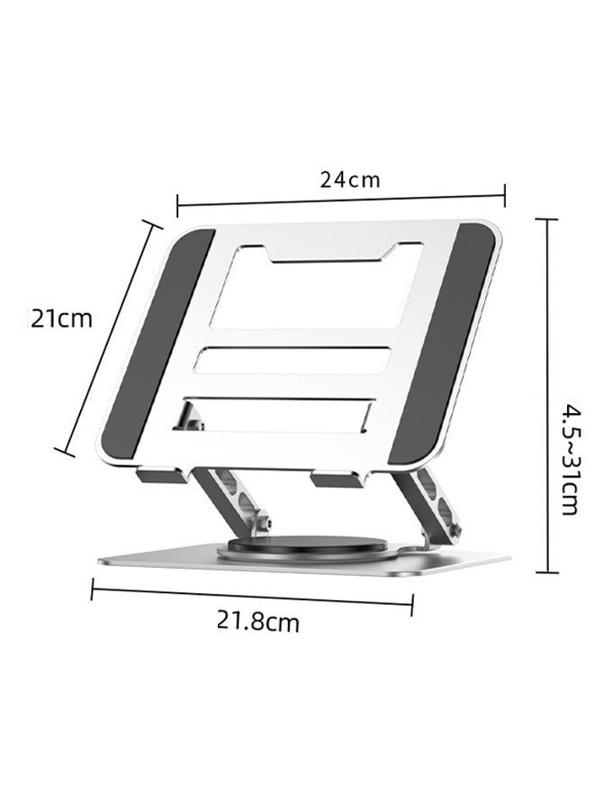 DURKU Adjustable Laptop Stand, 360° Rotating Base Laptop Holder, Ergonomic Foldable Computer Stand for MacBook & Laptops Up to 17 inch - Image 2